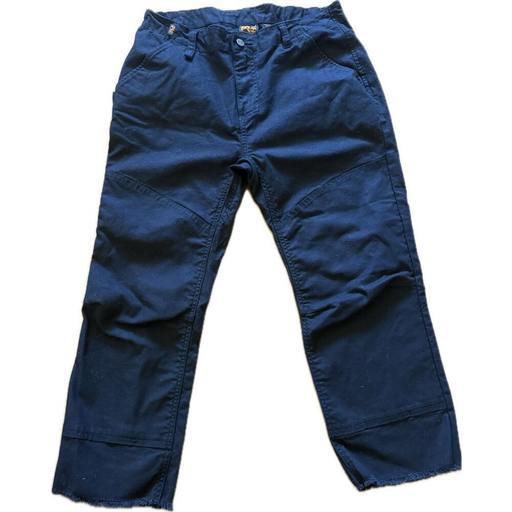 Timberland Pro Cropped Double Knee Canvas Work Pants Athletic Fit Women Size 12